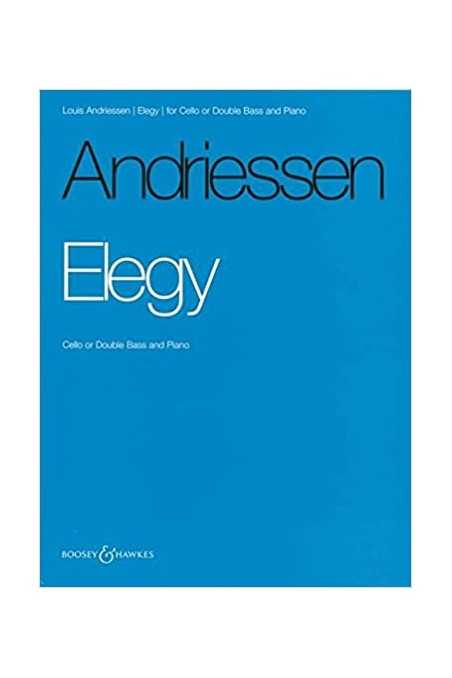 Andriessen, Elegy For Cello (Boosey And Hawkes)