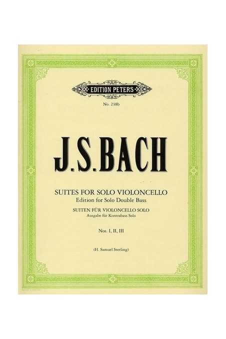 Bach- Six Suites For Solo Cello Vol. 1, Edition For Double Bass (Peters)