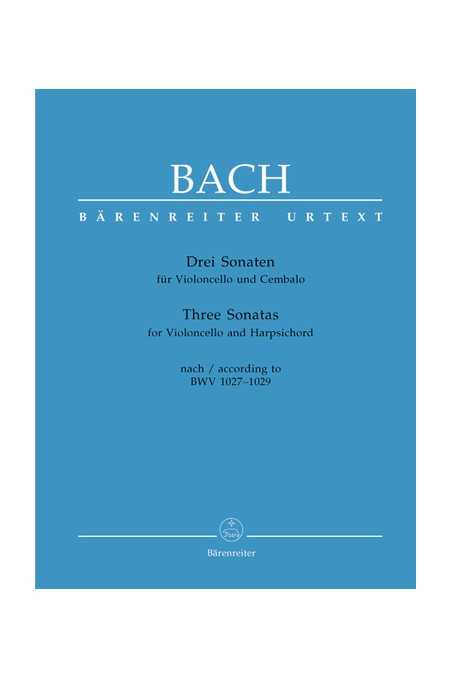 Bach, Three Sonatas For Cello And Harpsichord ( Barenreiter)