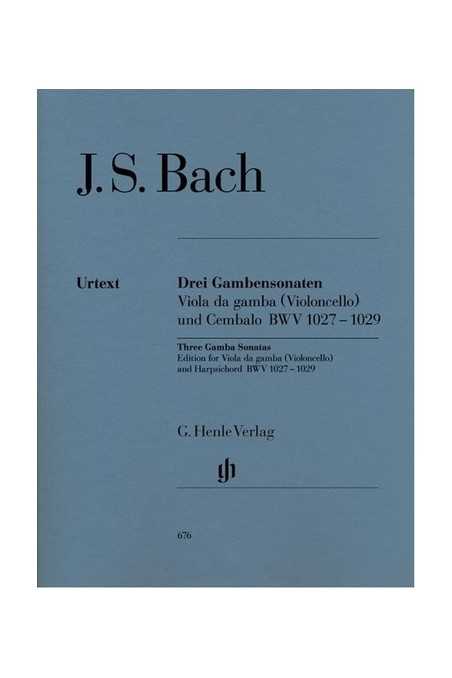 Bach, Three Sonatas For Cello And Piano, Ed. G. Henle Verlag