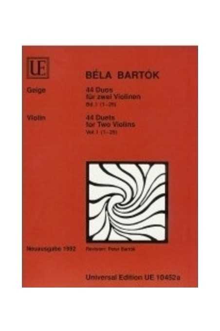 Bartok 44 Duos for 2 Violins Bk 1 (Universal)