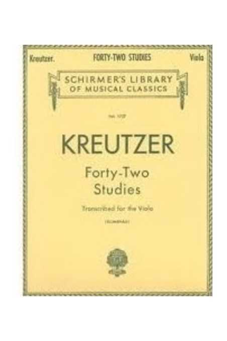 Kreutzer 42 Studies/Etudes For Viola (Schirmers)