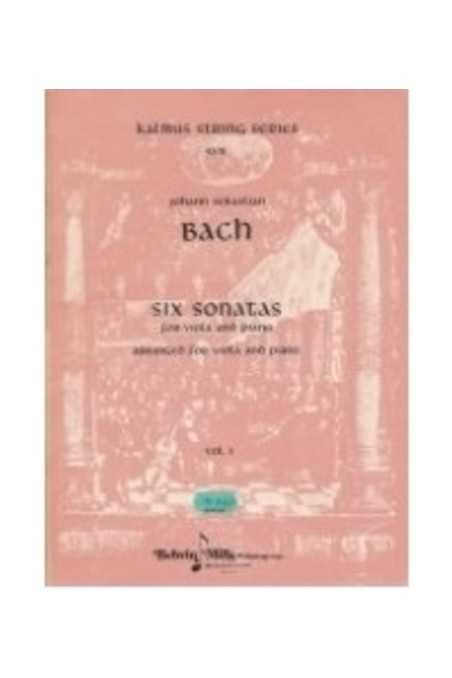 Bach, Six Sonatas For Viola Vl 1 (Belwin Mills)