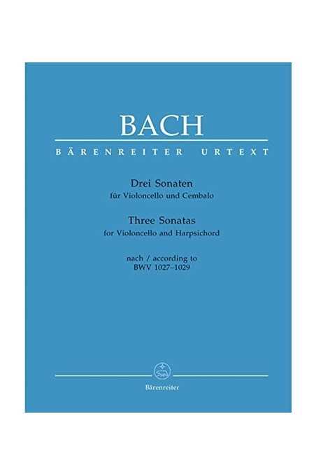 Bach, Three Sonatas For Viola And Piano BWV 1027 - 1029 (Barenreiter)