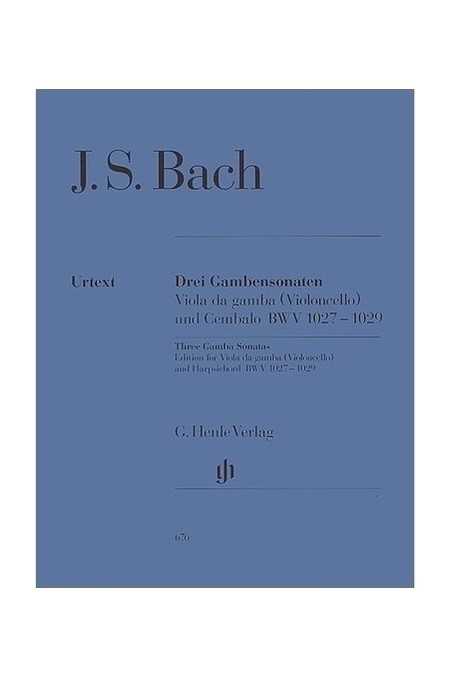 JS Bach, Three Gamba Sonatas For Viola And Piano BWV 1027 - 1029 (Henle)