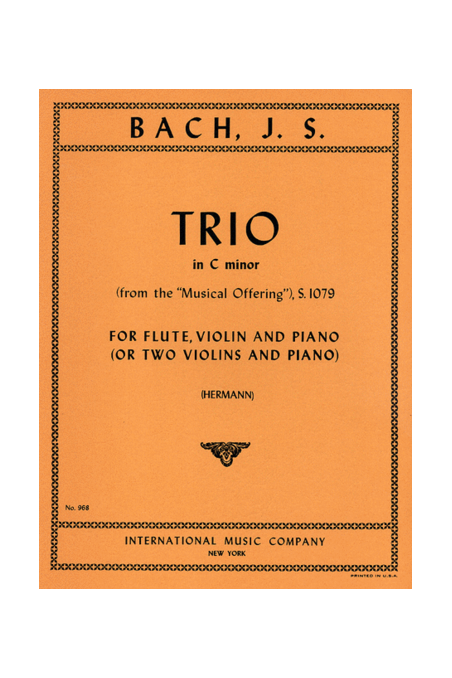 Bach, Trio In C Minor For Flute (Violin 1), Violin And Piano