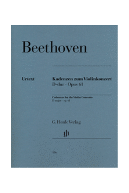 Kreisler, Cadenza To Beethovens Violin Concerto Op. 61