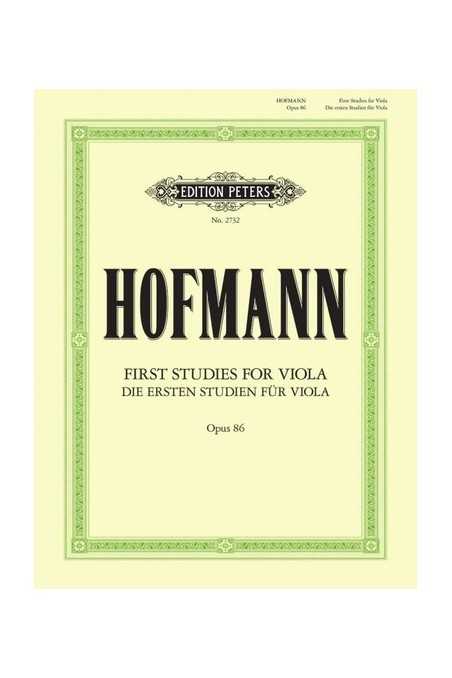 Hofmann, First Studies For Viola Op. 86 (Peters)