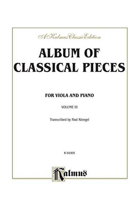 Album Of Classical Pieces For Viola bk3 Trans.by Klengal (Kalmus)