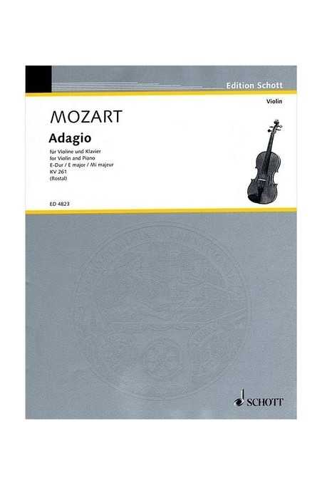 Mozart, Adagio In E KV261 For Violin (Schott)