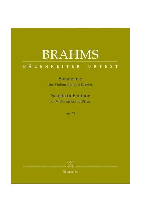 Brahms , Sonatas In E Minor Op 38 Cello/Piano (Barenreiter)