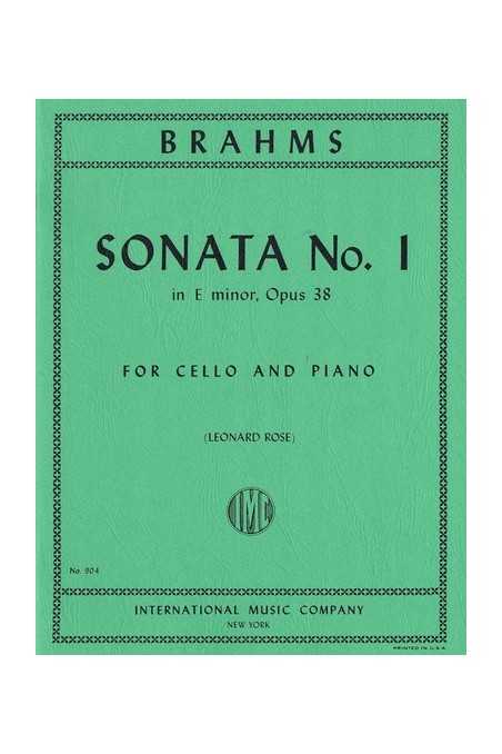 Brahms, Sonata No 1 In E Minor Op 38 Cello And Piano (IMC)