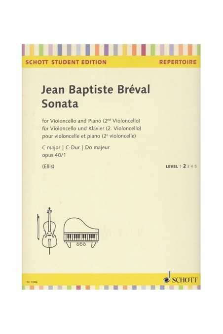 Breval, Sonata No.1 Op 40 In C Major For Cello (Schott)