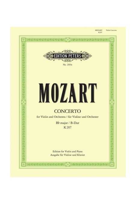 Mozart, Violin Concerto In Bb Major (Peters)