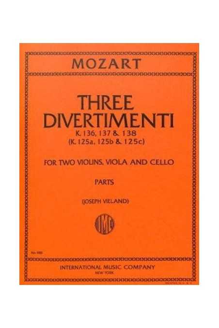 Mozart 3 Divertimenti For String Quartet K136-138 (IMC)
