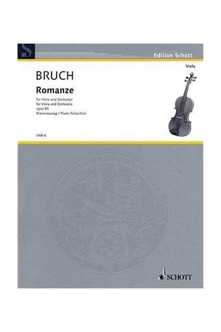 Bruch, Romanze In F Major For Viola (Schott)