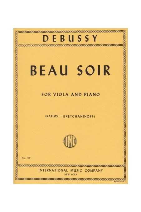 Debussy Beau Soir For Viola (IMC)