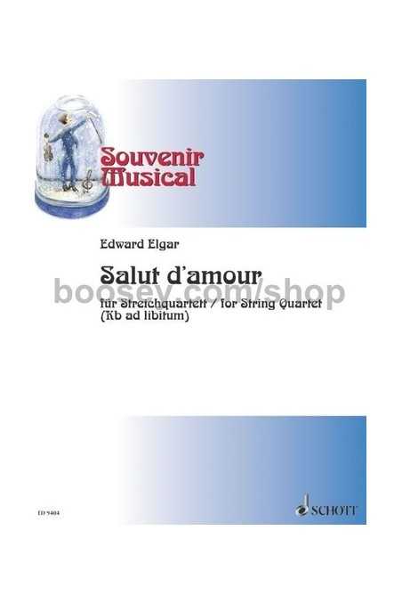 Elgar Salut D'Amour For String Quartet (Schott)