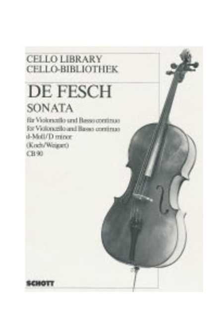 De Fesch, Sonata In D Minor Cello (Schott)