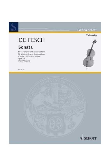 De Fesch, Sonata Op. 8 No. 3 & 4 For Cello (Peters)