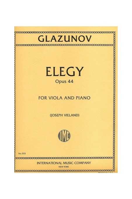 Glazounov Elegy Op44 Ed Vieland for Viola and Piano (IMC)