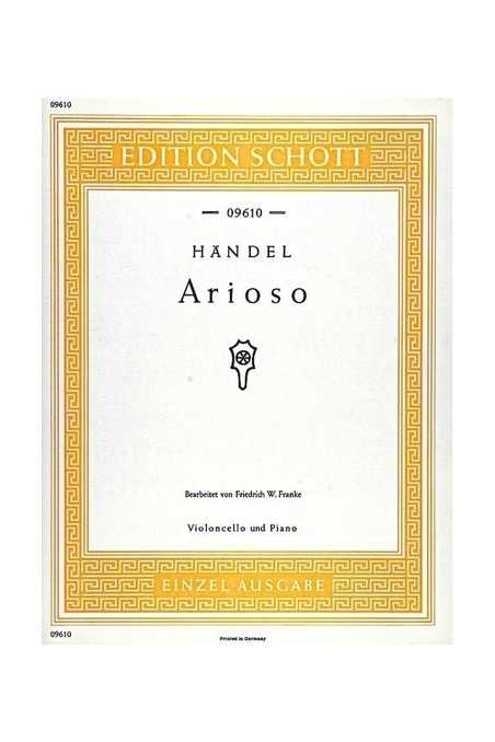 Handel, Arioso For Cello And Piano (Schott)