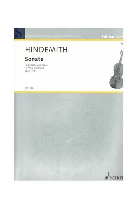 Hindemith, Sonate Op. 11 No. 4 For Viola And Piano (Schott)