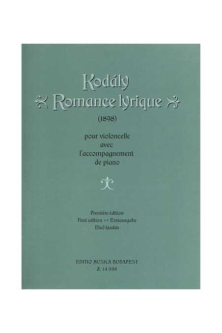 Kodaly, Romance Lyrique For Cello