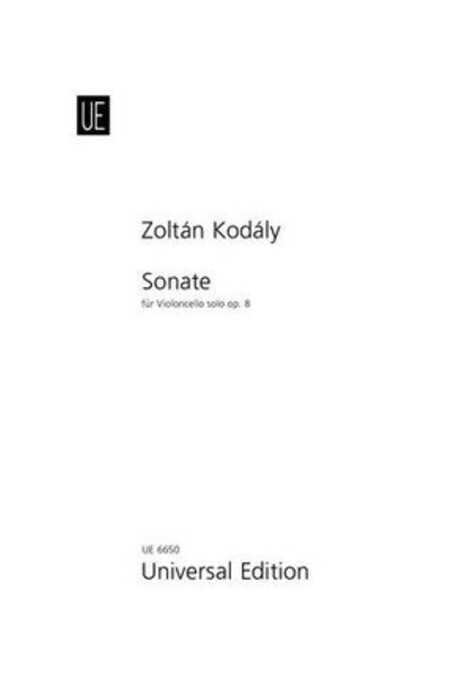 Kodaly, Sonata Op 8 Solo Cello (Universal)