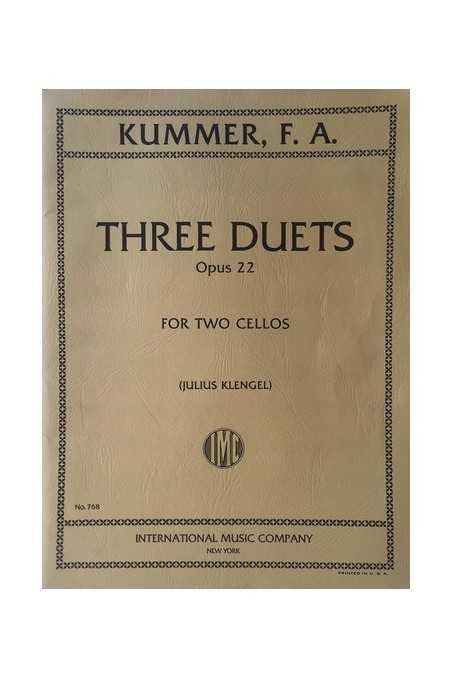 Kummer Three Duets Opus 22 For Two Cellos (IMC)