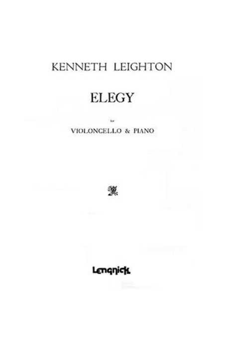 Leighton, Elegy For Cello (Lengnick)