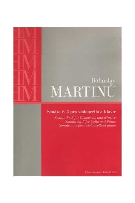 Martinu, Sonata No. 3 For Cello (Barenreiter)