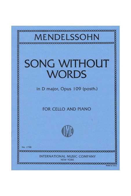 Mendelssohn, Song Without Words for Cello (IMC)