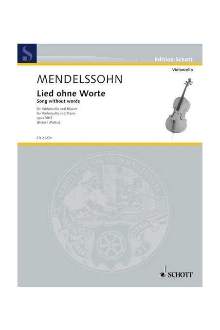 Mendelssohn, Song Without Words For Violin And Piano (Schott)