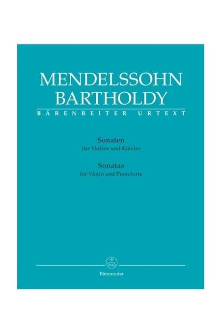 Sonatas For Violin/Piano By Mendelssohn (Barenreiter)
