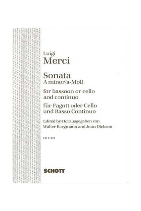 Merci, Sonata In A Minor For Cello (Schott)