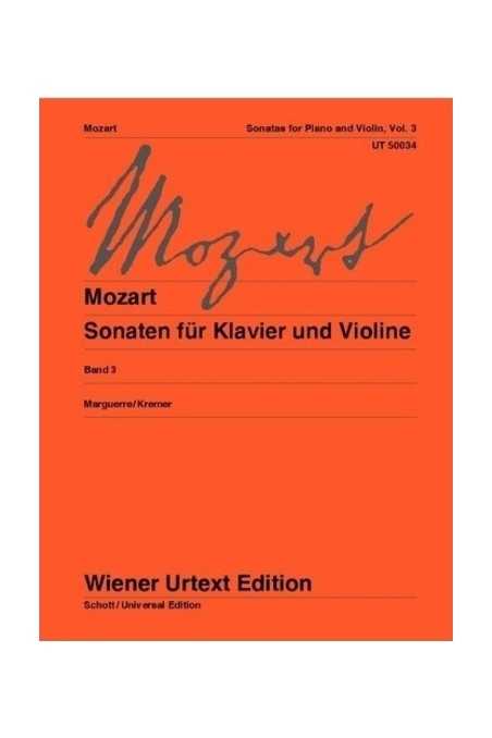 Mozart Sonatas For Piano And Violin Book 3 (Wiener Urtext)