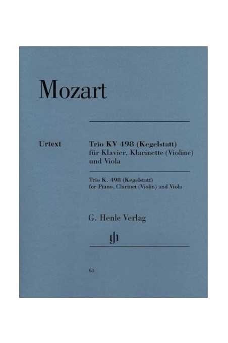 Mozart, Trio for Violin ( Klarinette), Viola and Piano E Flat Major KV498