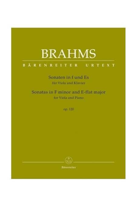Sonatas In F Min & Eb Op 120 Viola/Piano By Brahms (Barenreiter)