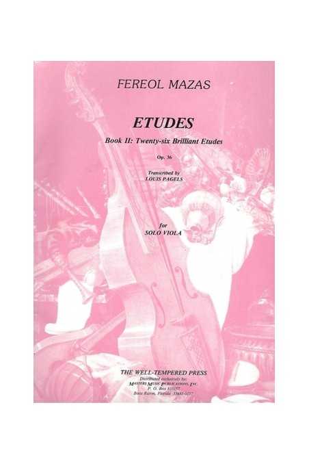 Mazas Etudes Book II: Twenty Six Brilliant Etudes Opus 36 For Viola (Masters)