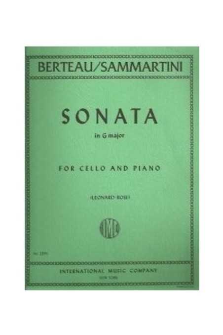 Berteau/Sammartini Sonata In G Major For Cello & Piano (IMC)