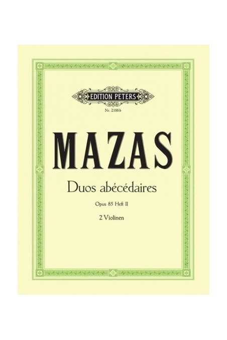 Mazas 10 Duos Abecedaires Op 85 Volume 1 for Two Violins (Peters)