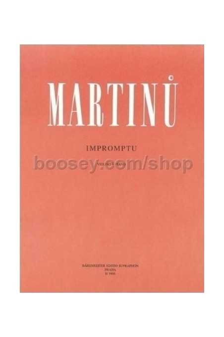 Martinu, Impromptu For Violin And Piano