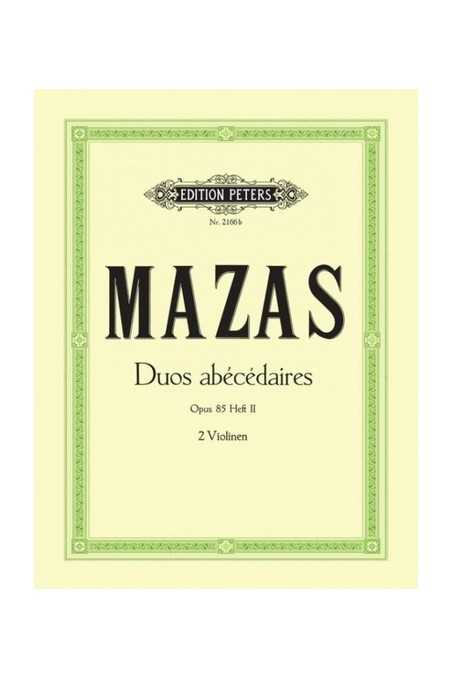 Mazas Duos Abecedaires Complete Edition For Two Violins (Fischer)