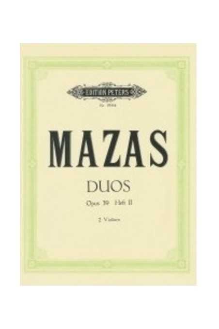 Mazas Duos For 2 Violins Op. 39 Bk 2 (Peters)