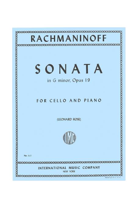 Sonata In G Minor For Cello And Piano By Rachmaninoff