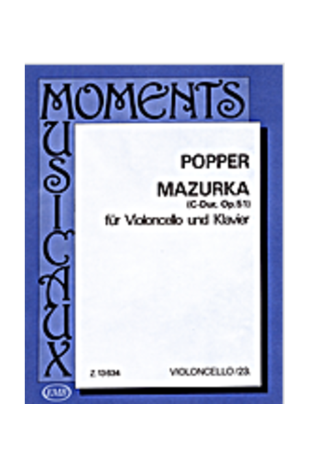 Popper Mazurka In C Major Opus 51 For Cello And Piano (EMB)