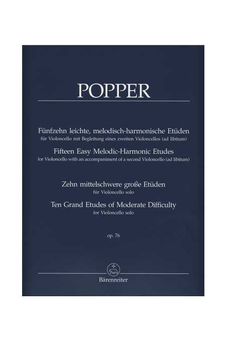 Popper, 15 Easy Melodic Studies For Cello (Barenreiter)