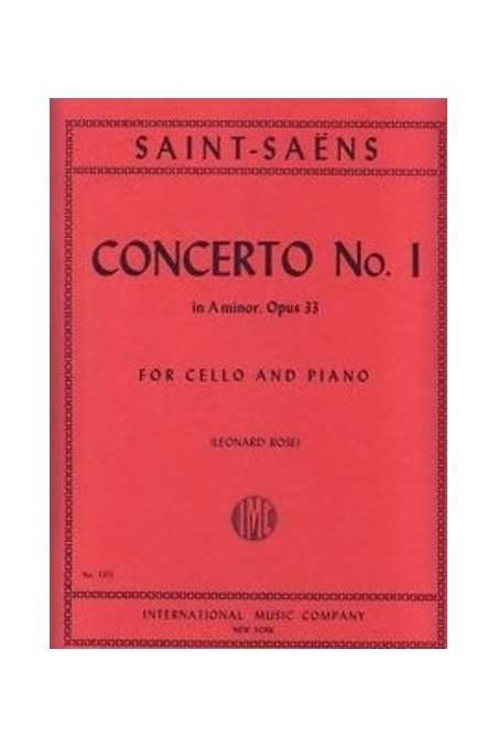Saint-Saens, Concerto No 1 In A Minor For Cello Opus 33 (IMC Edition)