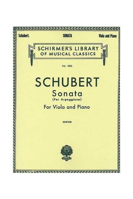 Schubert, Arpeggione Sonata For Viola And Piano (Schirmer)